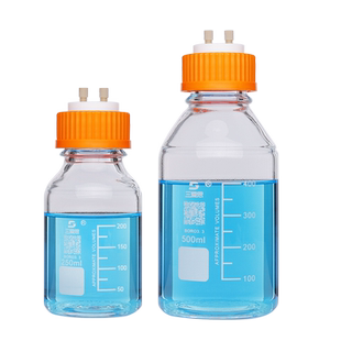 三爱思 液相瓶盖C57 带peek接头盖瓶盖GL45磨口补料瓶盖连接头 四氟乙烯瓶盖PTFE螺纹盖子耐腐蚀 实验室耗材