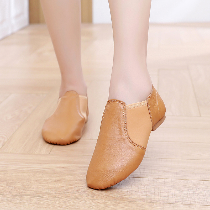 真皮爵士舞鞋软底跳舞练功室内啦啦健美操舞蹈鞋民族舞中国舞瑜伽