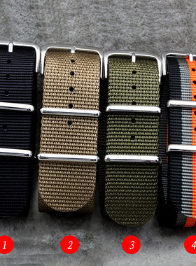 精品尼龙表带 NATO北约款表带18MM/20MM/22MM/24MM 速干手表带