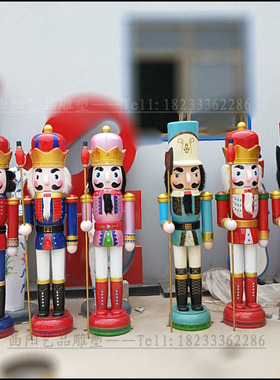 彩绘玩偶商场酒吧大门口胡桃夹子