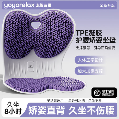 友智友眠TPE护腰矫姿坐垫MAX款护腰久坐神器人体工学一体座椅靠垫