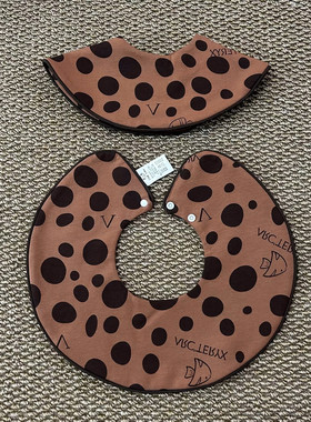 bbn baby婴儿双面口水巾韩系inss风婴儿圆形滚边棉质防吐奶围兜