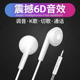适用于OPPOa73a79a77A32A92A93A95A97有线耳机3.5MM圆孔平头耳塞