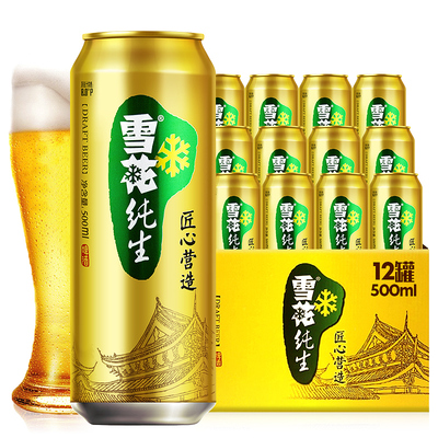 雪花纯生啤酒500ml*5/9罐