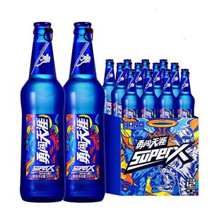 雪花啤酒SNOW勇闯天涯SuperX 8.0°P/度500ml*12瓶整箱 新日期