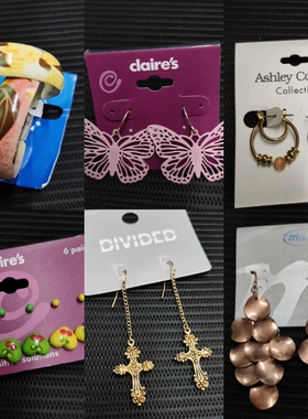 夸张y2k多材质层次穿搭复古欧美耳钉耳环长耳钉合集