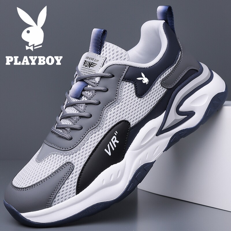 花花公子男鞋夏季网面透气运动鞋男士百搭休闲跑步鞋防滑减震潮鞋