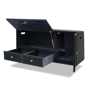 汽车后备箱储物箱车载收纳箱高端小轿车尾箱密码整理箱分格大容量