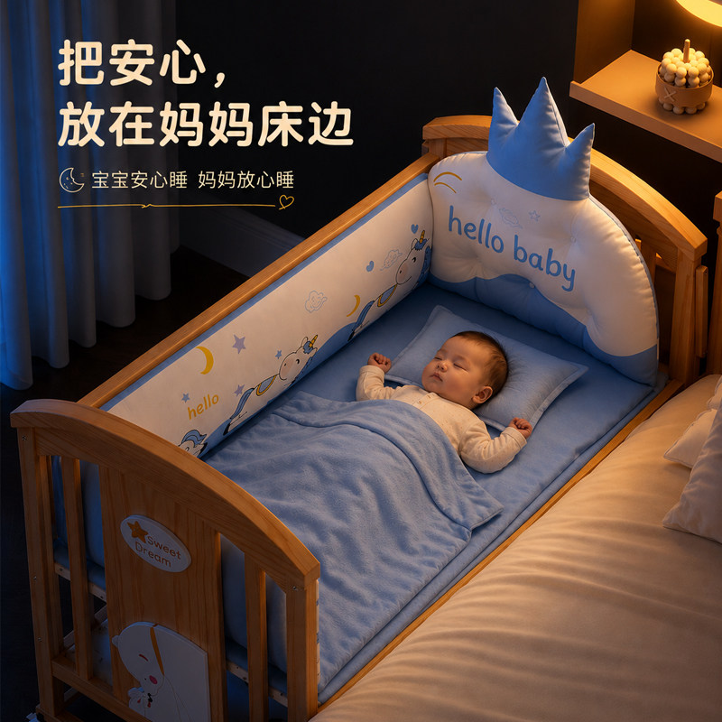 睿宝婴儿床新生宝宝床多功能
