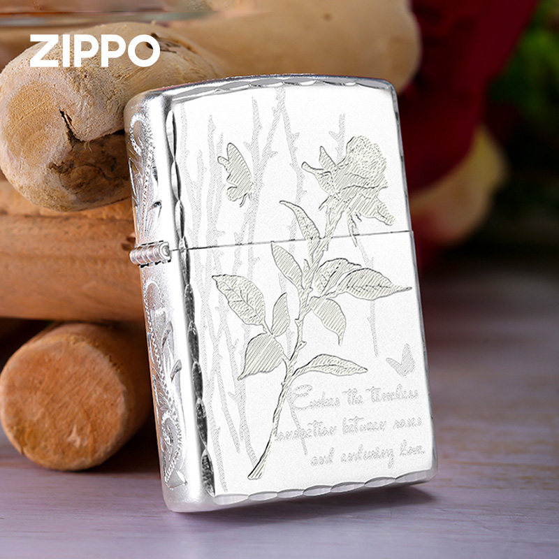 zippo打火机 以玫瑰证永恒防风煤油打火机雕刻镀银男士送礼物节日,ZIPPO/瑞士军刀/眼镜,ZIPPO/芝宝,淘宝优惠券,粉丝福利购,淘宝优惠卷