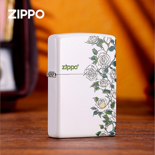 zippo打火机 热恋玫瑰梦恋蔷薇防风煤油火机定制刻字圣诞新年礼物