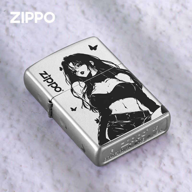 zippo打火机正版柔情学姐防风煤油火机男生生日告白礼物送男生