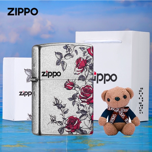 情人节香薰高颜值 生日礼物送男士 ZIPPO打火机蔷薇之心节日送男友