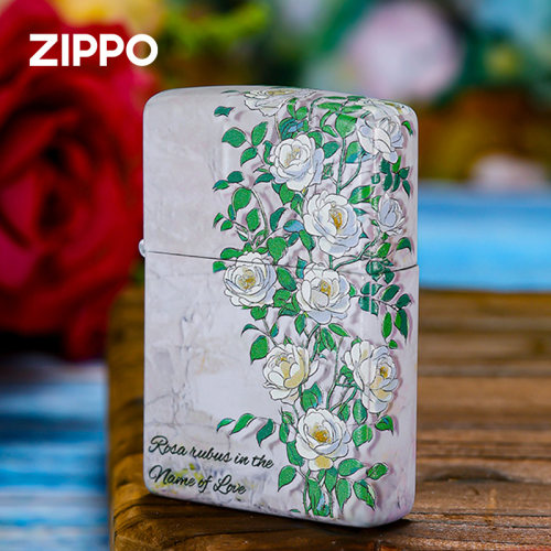 zippo打火机爱在荼蘼花夜光芝宝彩印防风煤油打火机 七夕送男生礼