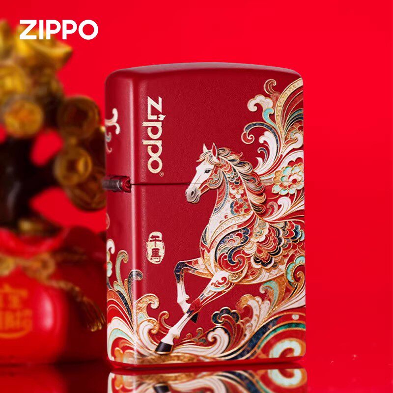 zippo打火机正品防风 马焕新章彩印本命年马年520礼物情人节送礼