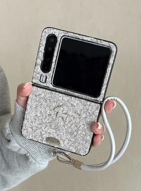 秋冬羊毛绒灰色立体银小马适用华为pura x折叠屏手机壳pocket2保护套荣耀magicvflip全包防摔purax典藏版马年