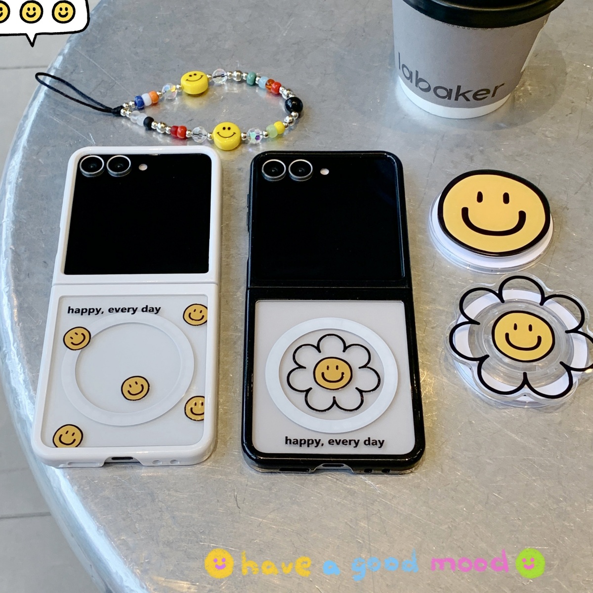 适用三星GalaxyZFlip6折叠屏二合一保护套zflip5强磁吸笑脸手机壳w24flip大视窗小米mixflip全包防摔flip支架