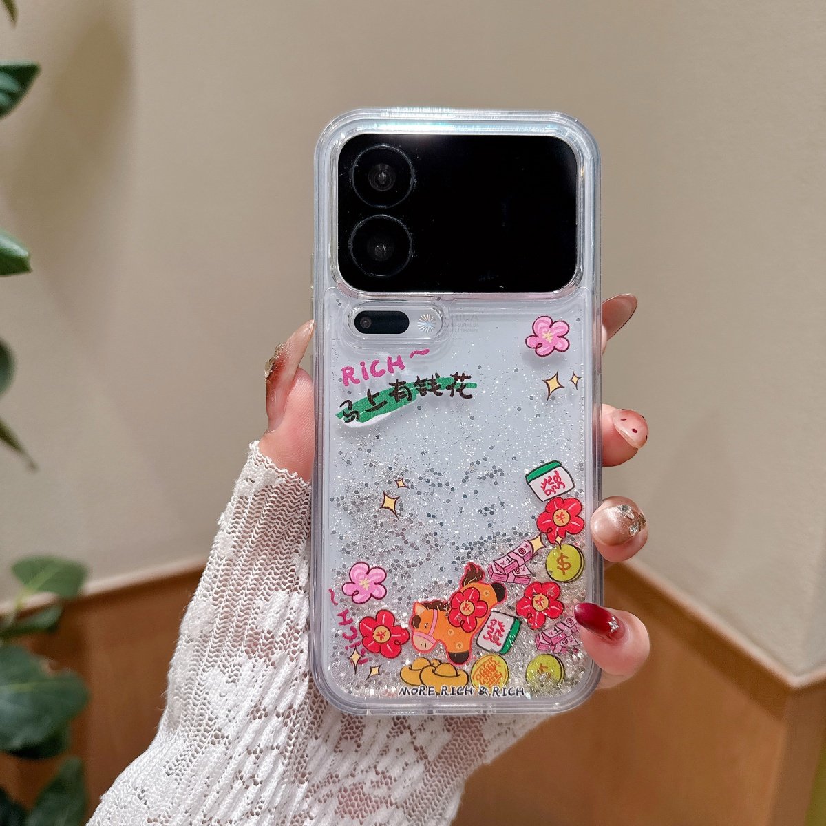 流沙壳马上有花小马滑块适用小米17promax手机壳保护套17PRO防摔全包xiaomi17透明苹果16pro新年15ProMax可爱,3C数码配件,手机保护套/壳,淘宝优惠券,粉丝福利购,淘宝优惠卷