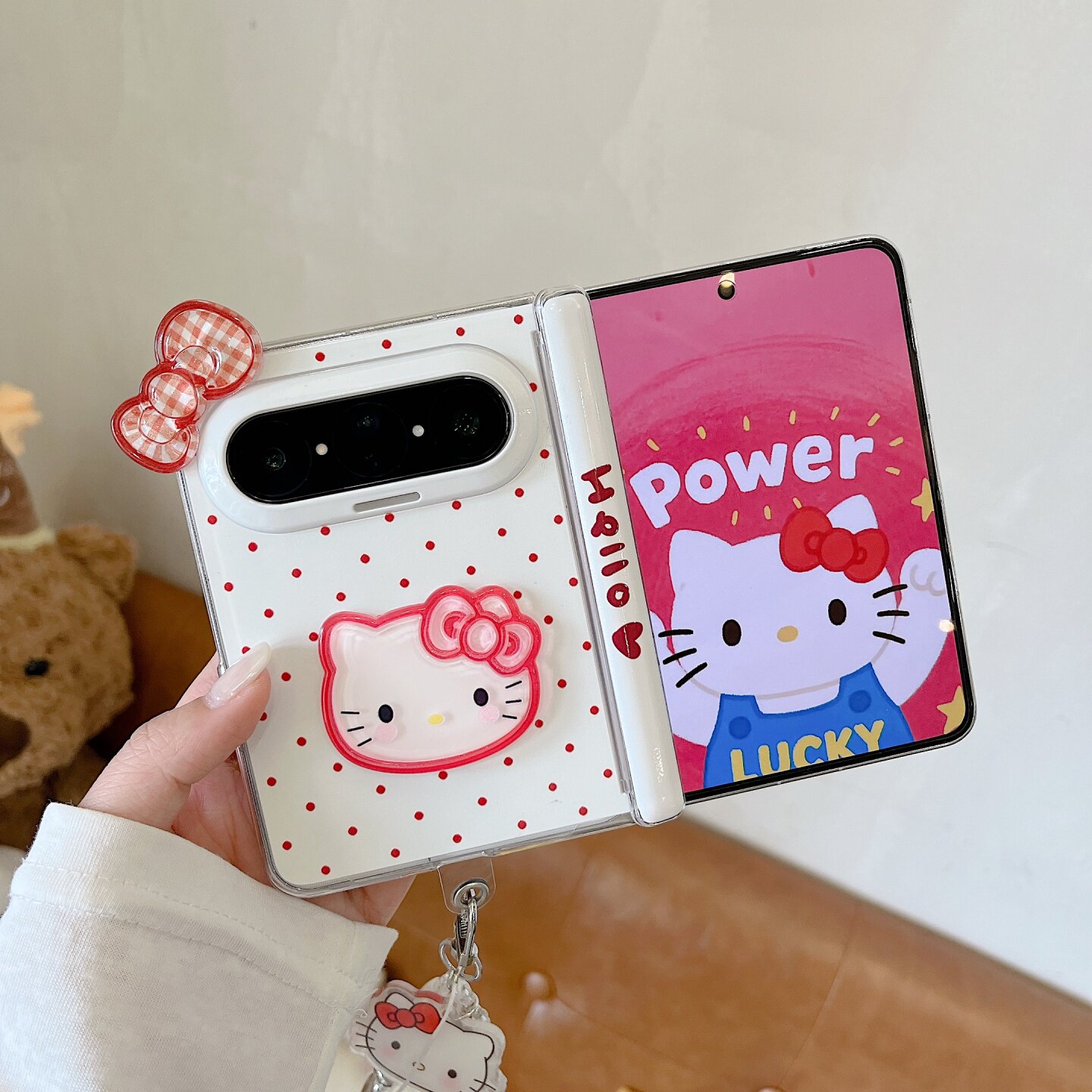 可爱凯蒂猫折叠屏防摔手机壳