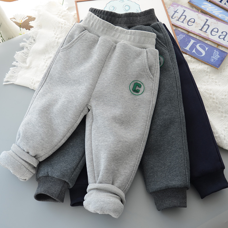 儿童冬季夹棉加厚保暖裤子