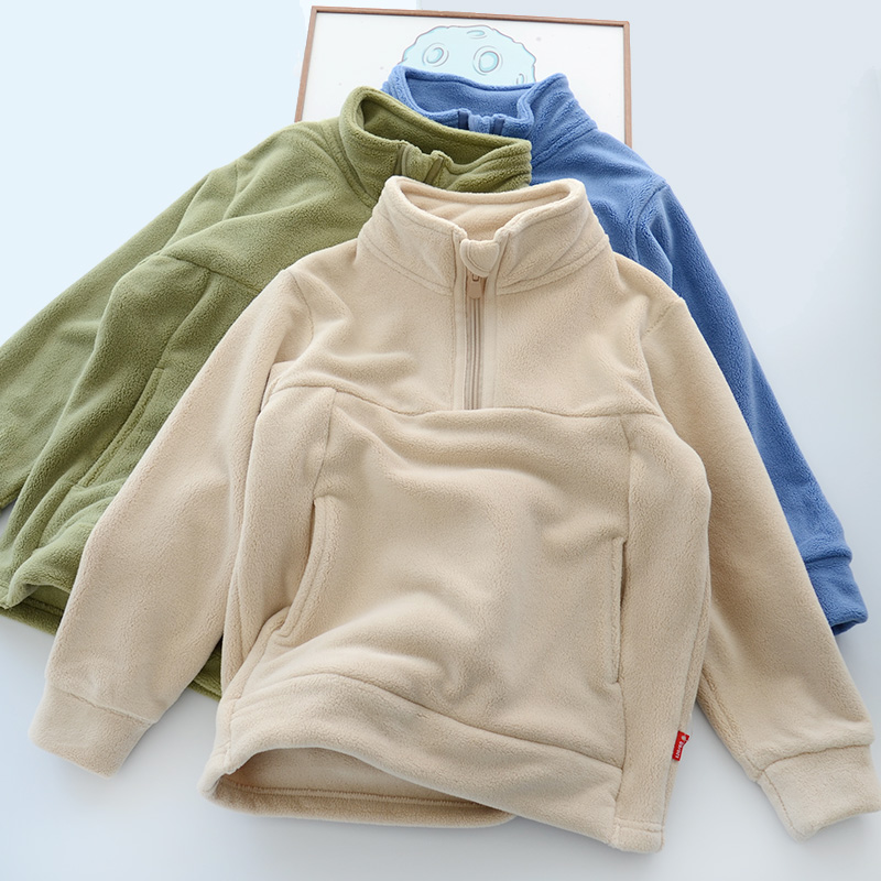 男童女童套头拉链保暖上衣