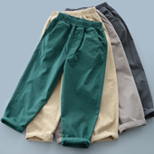 儿童棉布裤 中大童百搭长裤 子 纯棉柔软舒适萝卜裤 新款 春季