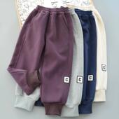 运动品质卫裤 儿童加厚长裤 中大童棉质 男童女童春秋运动裤 单裤