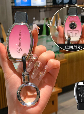 适用奔驰16/17/18/19款GLC200/GLC260L/CLC300L汽车钥匙包套扣壳