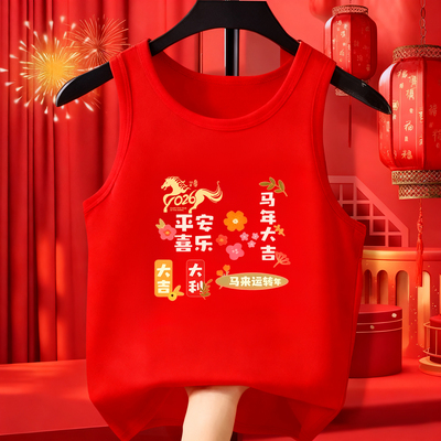 德绒儿童背心本命年男童女童马年