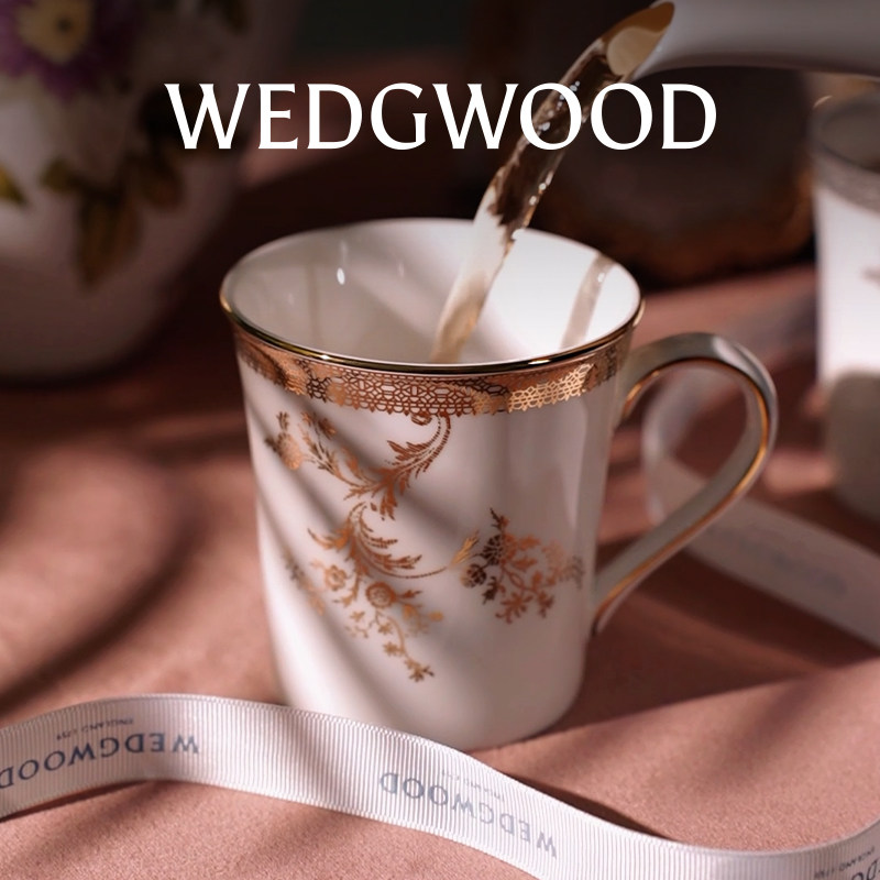 WEDGWOOD威基伍德VeraWang金色蕾丝骨瓷马克杯咖啡杯水杯生日礼物,餐饮具,马克杯,淘宝优惠券,粉丝福利购,淘宝优惠卷