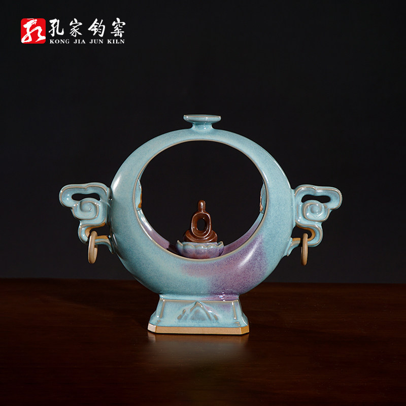 孔家钧窑[福悦]藏品级钧瓷摆件禅意倒流香炉孔相卿设计中秋伴手礼,家居饰品,桌面摆件,淘宝优惠券,粉丝福利购,淘宝优惠卷