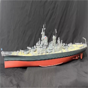 密苏里/350战列舰模型成品仿真军舰模型纯手工制造工艺艺术收藏品