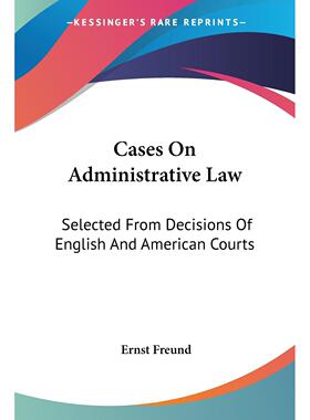 【预售 按需印刷】Cases On Administrative Law