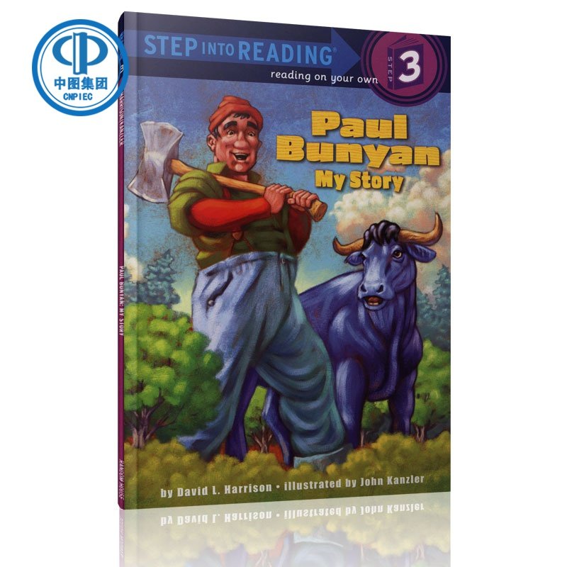 英文原版 paul bunyan: my story step into reading 儿童读物 分级阅