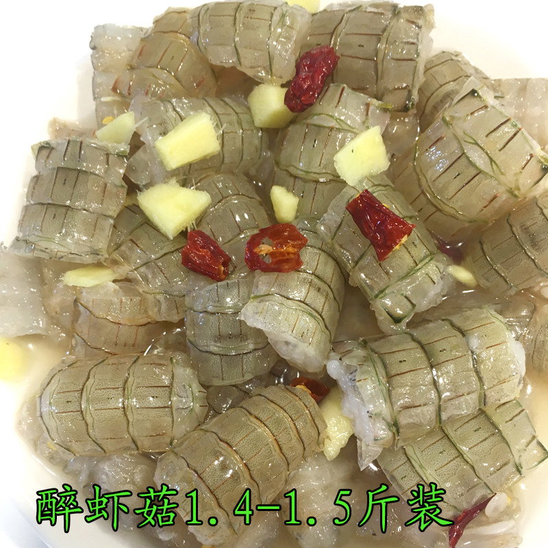 顺丰包邮限区醉虾姑 琵琶虾 虾爬子 濑尿虾皮皮虾1.5斤装醉富贵虾