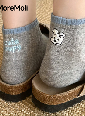 灰色2025新款爆款勃肯鞋短袜袜子女夏季薄款透气棉袜夏天中短筒袜