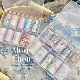 韩风ins手绘涂鸦风美甲转印纸拼布碎花春日艺术元素可爱实用插画