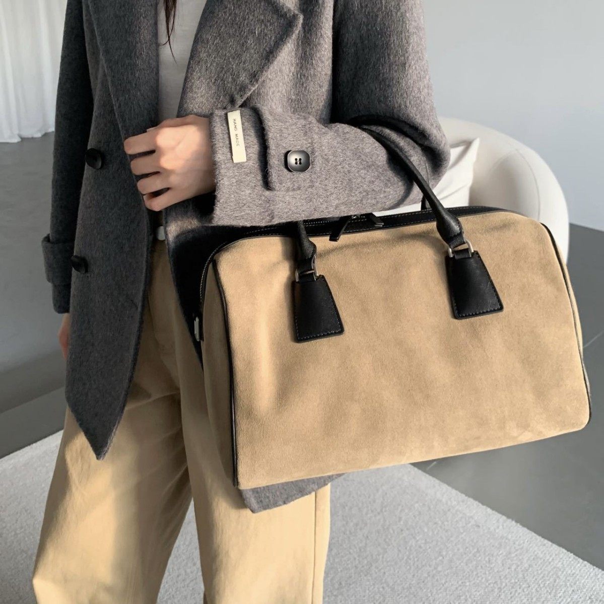 2025秋冬头层磨砂牛皮保龄球手提托特包波士顿枕头包单肩斜挎包女,箱包皮具/热销女包/男包,腋下包,淘宝优惠券,粉丝福利购,淘宝优惠卷