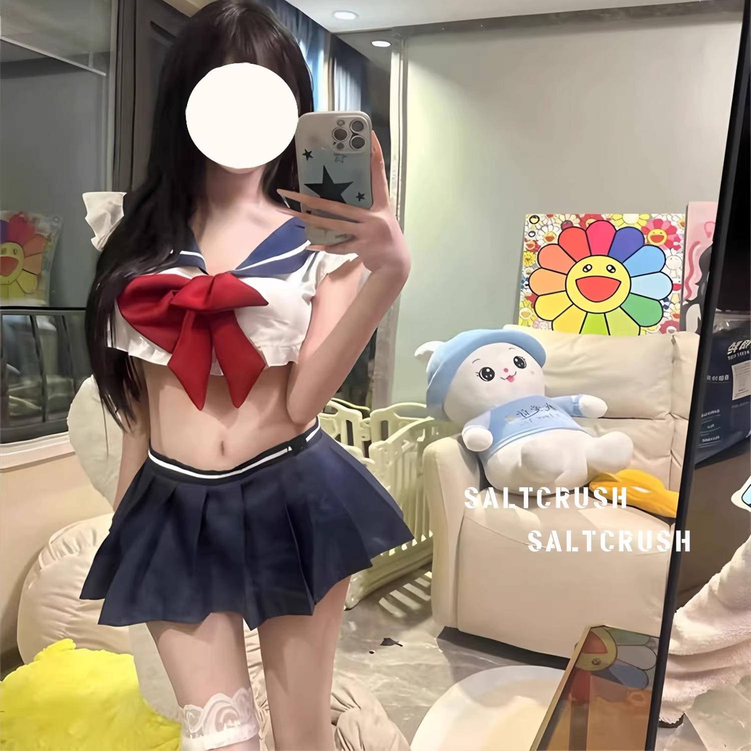SALTCRUSH 性感辣妹纯欲风JK制服高颜值学院风水手服百褶裙套装女