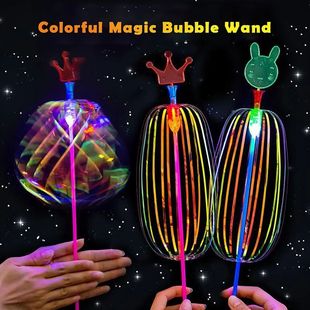 Stick Lumin Rainbow Colorful Halloween Bubble Wand Magic LED