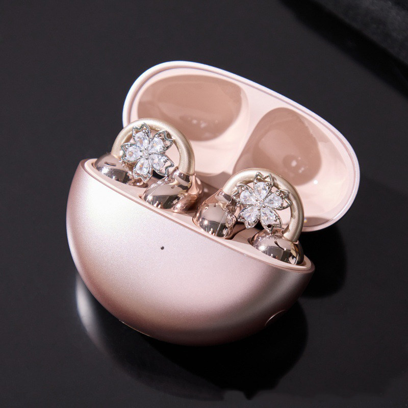 爆闪樱花适用于华为freeclip2二代蓝牙耳机钻扣耳夹扣耳饰配饰品