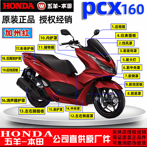 五羊本田PCX160全车外壳本田新大洲150T-2侧罩前面板前瓦挡风罩