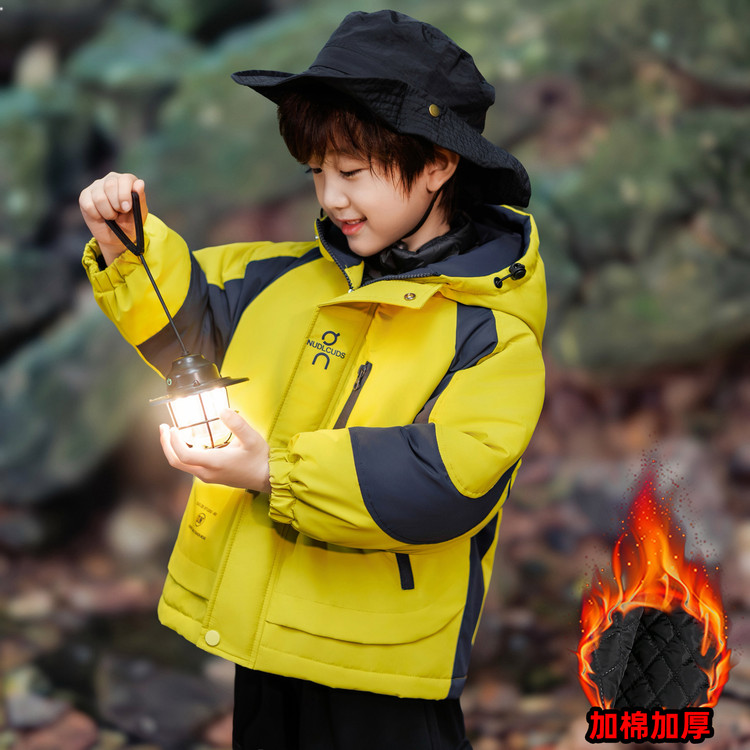 男童秋冬装三合一冲锋衣外套