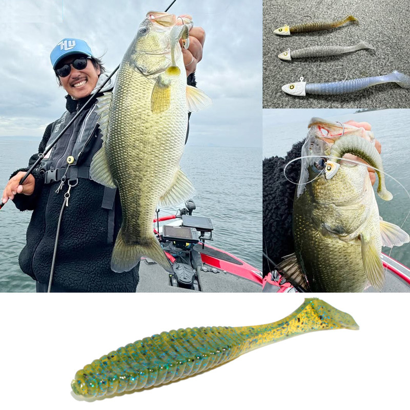 出口日本原单路亚软饵T尾超软浮水黑坑鲈鱼鳜鱼海钓牙鲆石斑