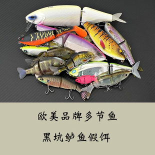 特价欧美品牌路亚饵各尺寸多节鱼黑坑鲈鱼假饵大尺寸海钓多节鱼