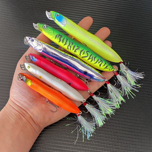 日本IMAK同款铁嘴水面之字狗铅笔波爬12克25克鲈鱼翘嘴噪音路亚饵