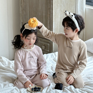 睡衣家居服婴幼儿小中大童秋衣秋裤 男女童秋冬季 儿童内衣套装 新款