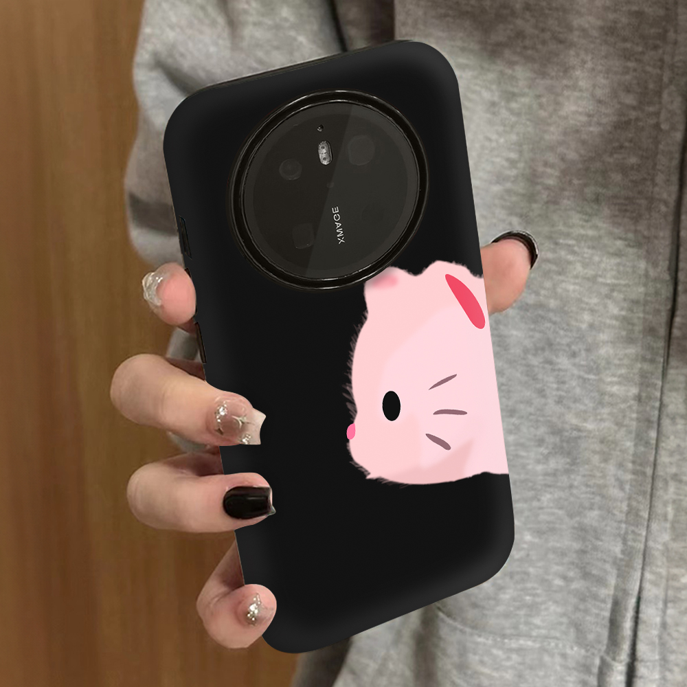 粉色猫咪适用华为mate70pro手机壳mate60pro+新款50e防摔男mate30epro女款40por情侣菲林70proplus保护40e套