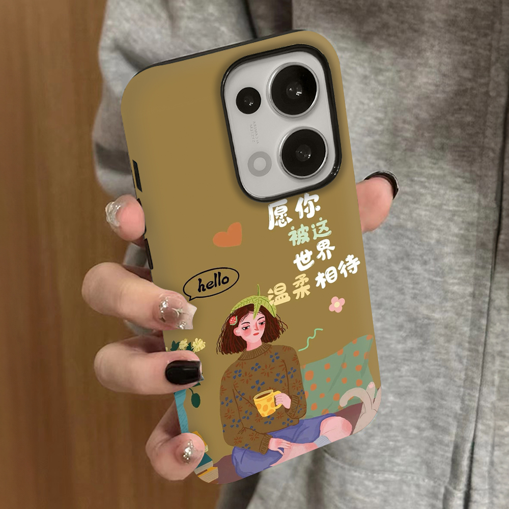 温柔以待适用opporeno14手机壳reno13新款12oppofindx9pro+x8ultra11男10女款7情侣4oppoa5a3a97a96a58套a6gt