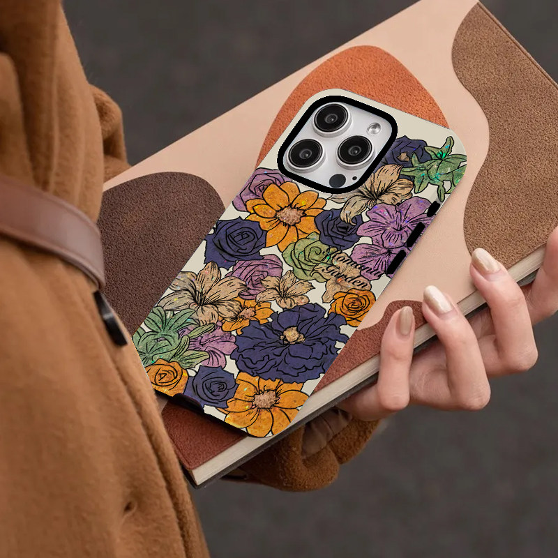 彩粉花朵适用oppoa3pro手机壳a2x新款a97a96a58a57a93s防摔a53s男5g一加ace5pro3v女款1+13情侣oneplus12套11